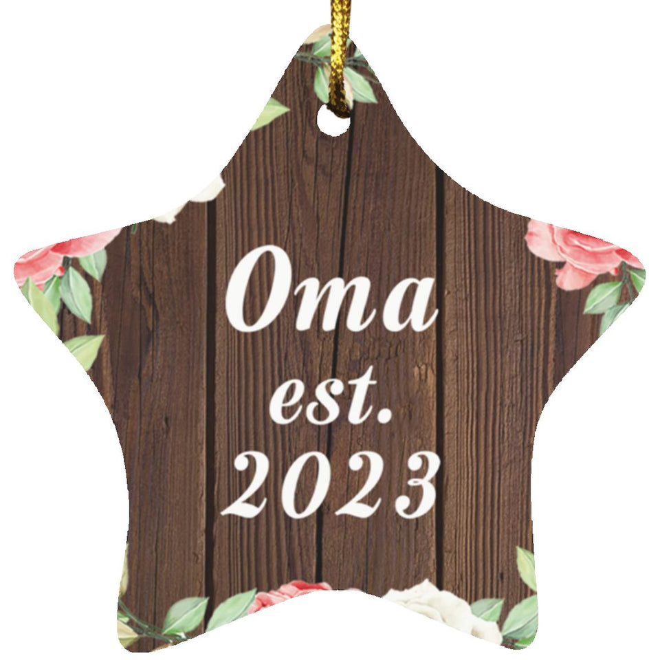 Oma Established Est. 2023 - Star Ornament A