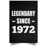 52nd Birthday Legendary Since 1972 - Poster Portrait