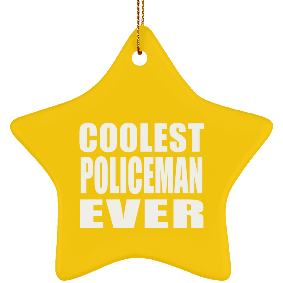 Coolest Policeman Ever - Star Ornament