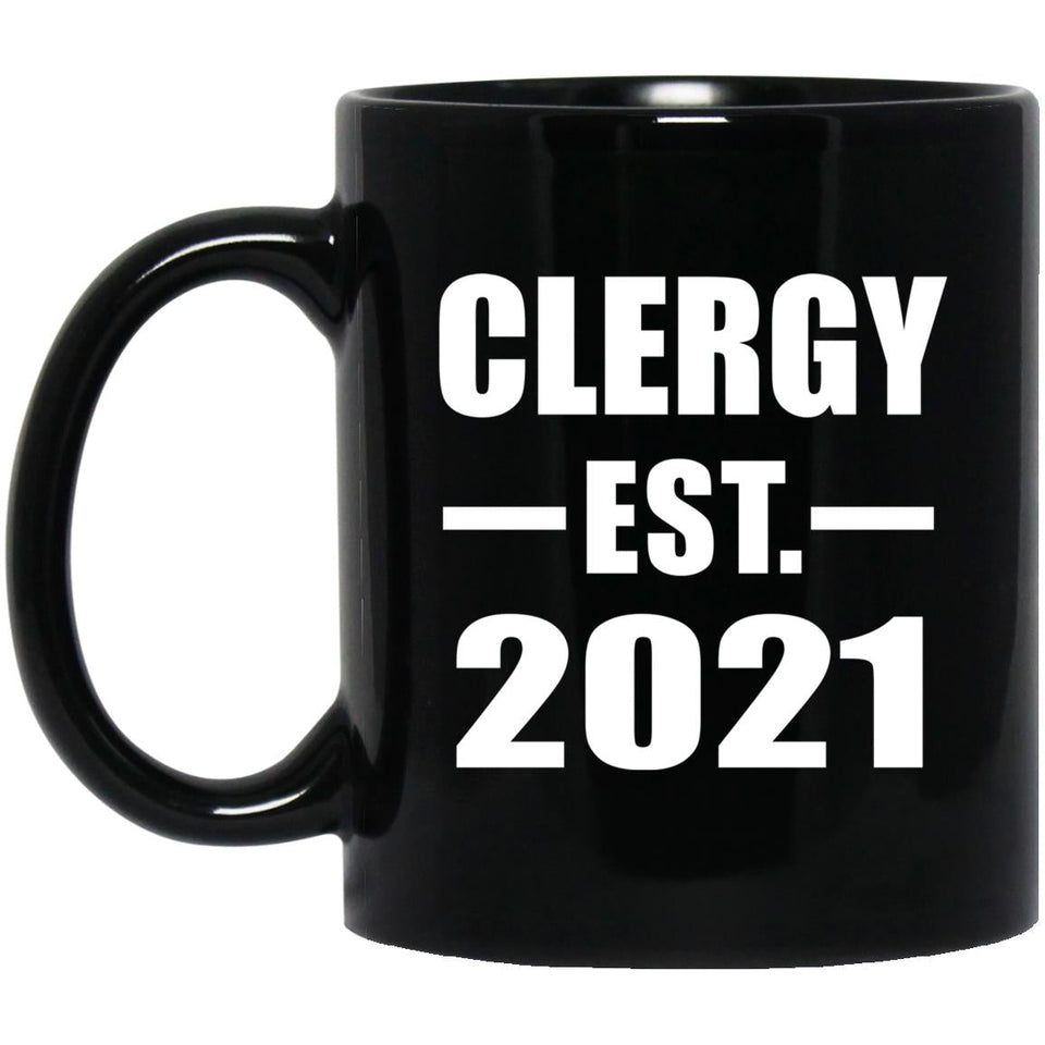 Clergy Established EST. 2021 - 11oz Coffee Mug Black