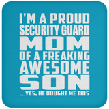 Proud Security Guard Mom Of Awesome Son - Drink Coaster