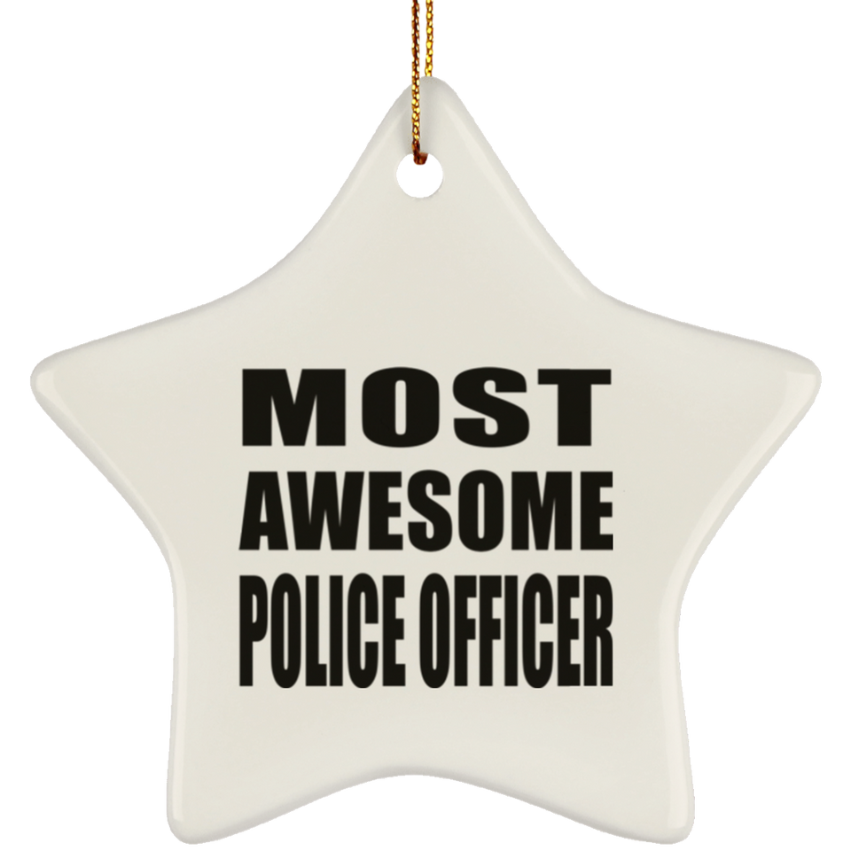 Most Awesome Police Officer - Star Ornament