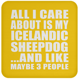 All I Care About Is My Icelandic Sheepdog - Drink Coaster