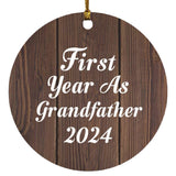 First Year As Grandfather 2024 - Circle Ornament D