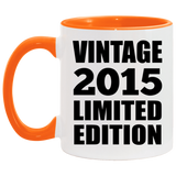9th Birthday Vintage 2015 Limited Edition - 11oz Accent Mug Orange