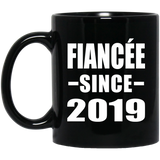 Fiancee Since 2019 - 11oz Coffee Mug Black