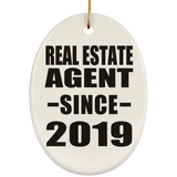 Real Estate Agent Since 2019 - Oval Ornament