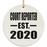 Court Reporter Established EST. 2020 - Circle Ornament