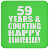 Happy 59th Anniversary 59 Years & Counting - Drink Coaster