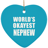 World's Okayest Nephew - Heart Ornament