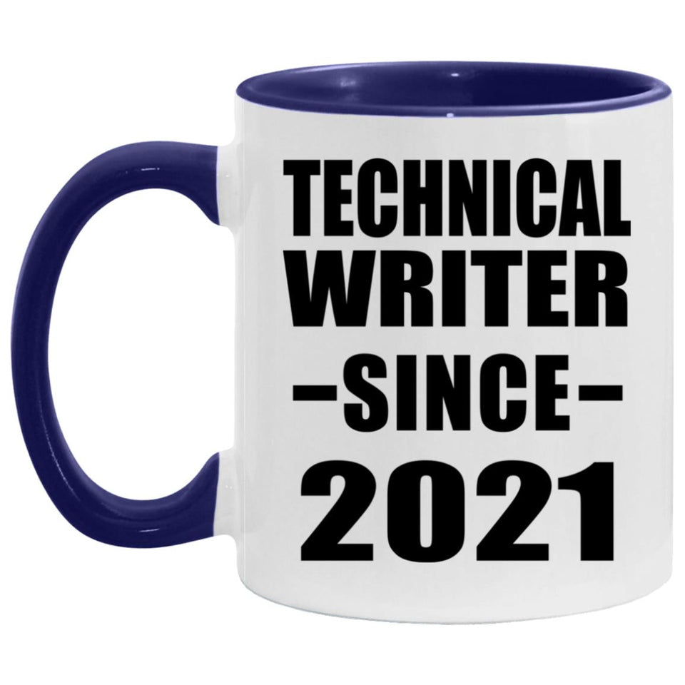 Technical Writer Since 2021 - 11oz Accent Mug Purple