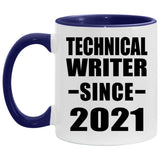 Technical Writer Since 2021 - 11oz Accent Mug Purple