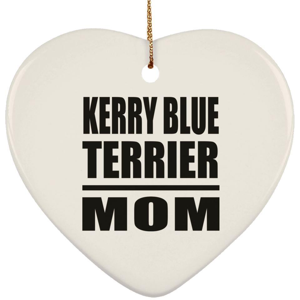 Kerry Blue Terrier Mom - Heart Ornament