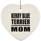 Kerry Blue Terrier Mom - Heart Ornament
