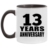13th Anniversary 13 Years - 11oz Accent Mug Black