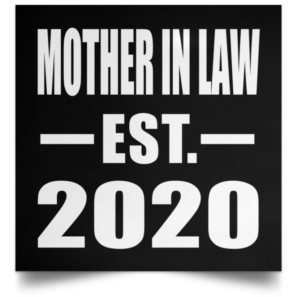 Mother In Law Established EST. 2020 - Poster Square