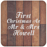 First Christmas As Mr & Mrs Howell - Drink Coaster E