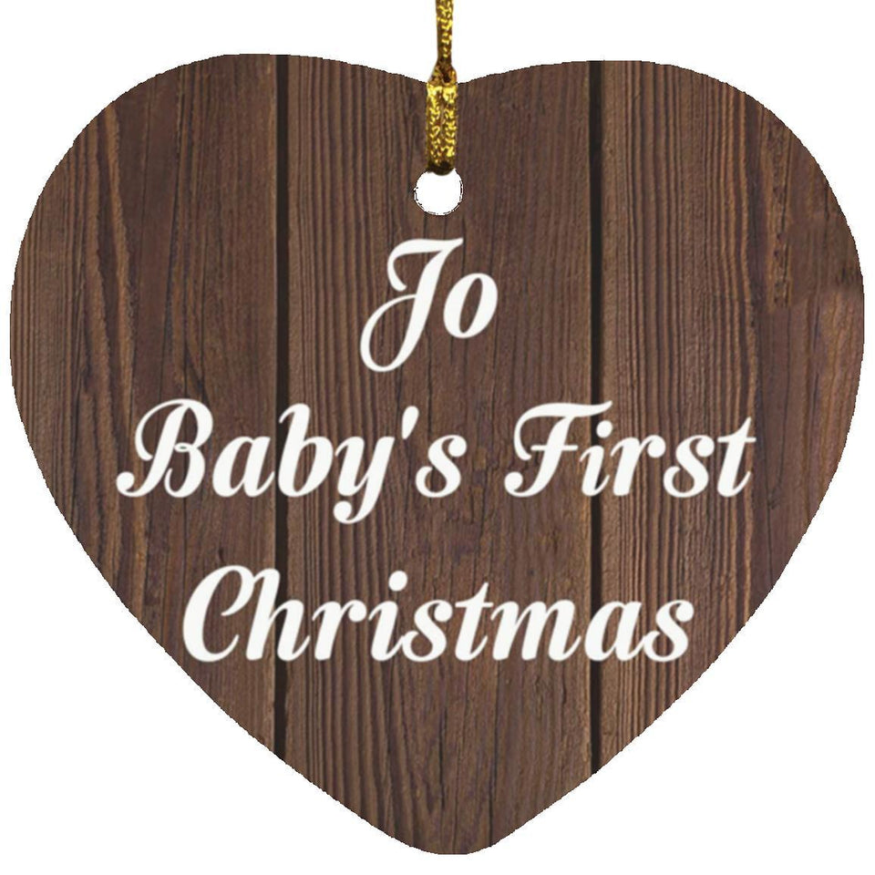 Jo Baby's First Christmas - Heart Ornament D