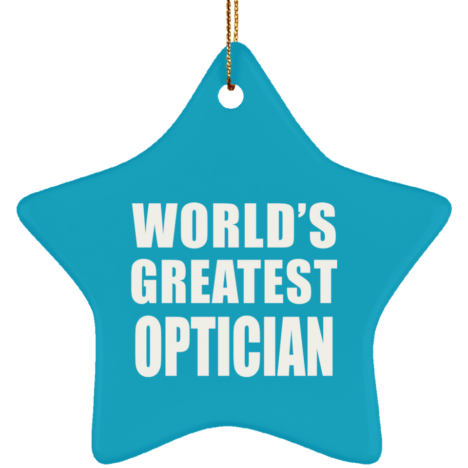 World's Greatest Optician - Star Ornament