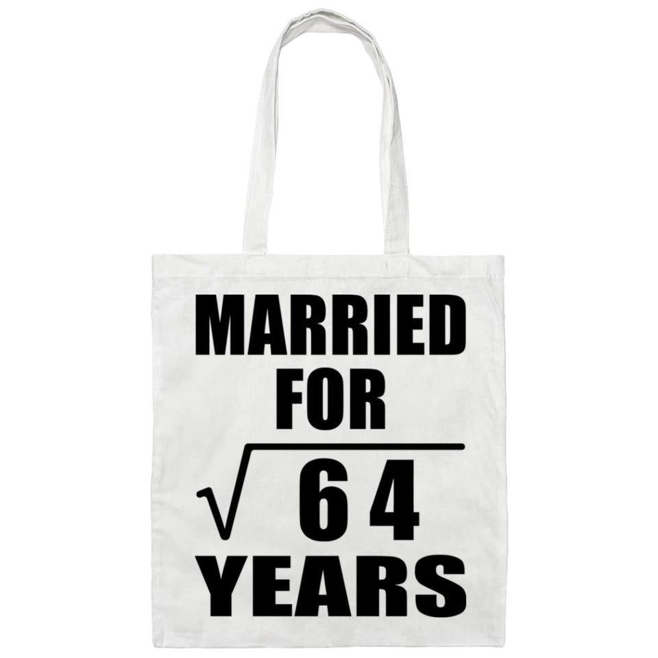 8th Anniversary Married For Square Root of 64 Years - Tote Bag White