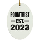 Podiatrist Established EST. 2023 - Oval Ornament