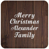 Merry Christmas Alexander Family - Drink Coaster D