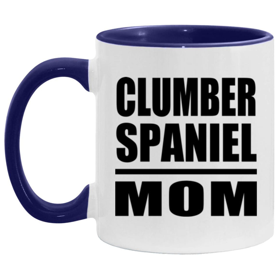 Clumber Spaniel Mom - 11oz Accent Mug Purple