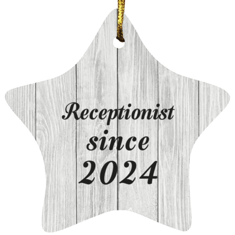 Receptionist Since 2024 - Star Ornament F