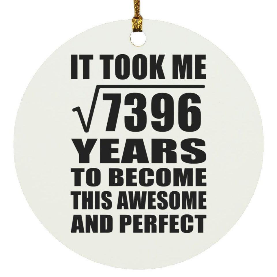 86th Birthday Took Square Root of 7396 Years To Awesome - Circle Ornament