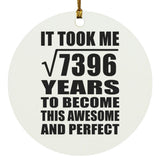 86th Birthday Took Square Root of 7396 Years To Awesome - Circle Ornament