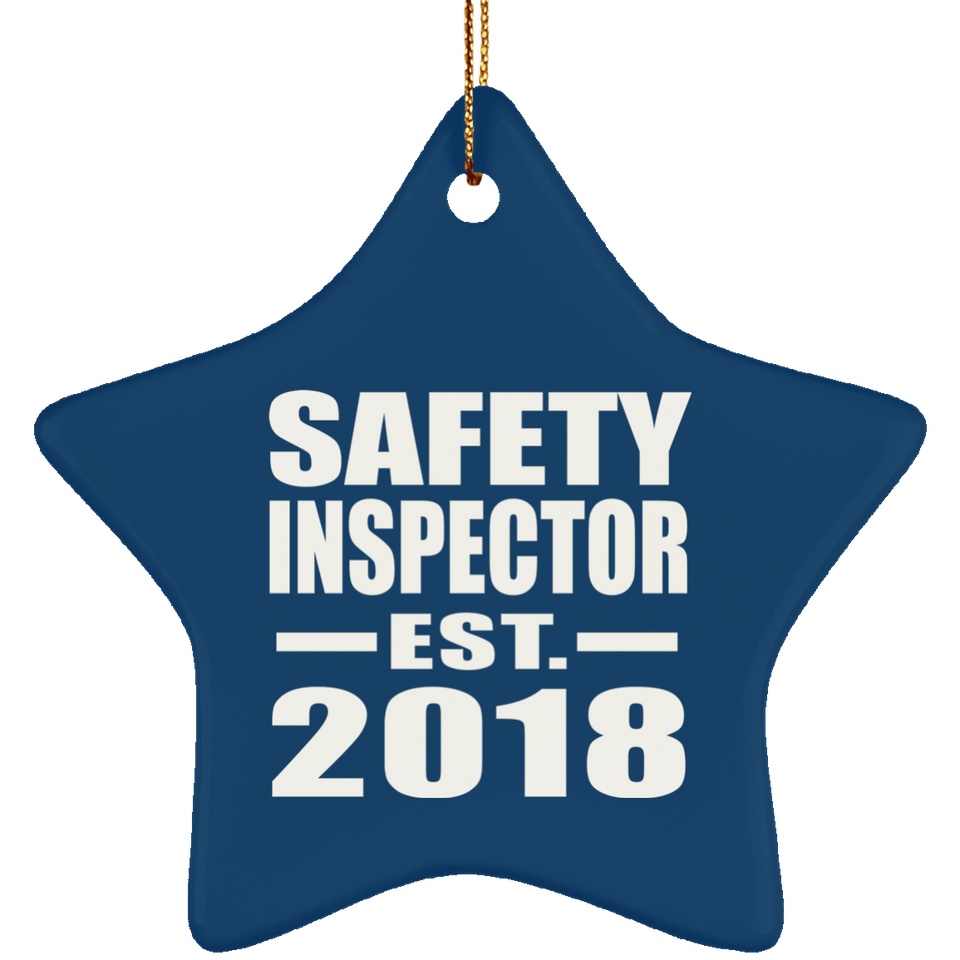 Safety Inspector Established EST. 2018 - Star Ornament