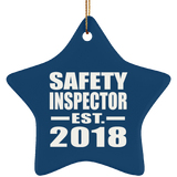 Safety Inspector Established EST. 2018 - Star Ornament