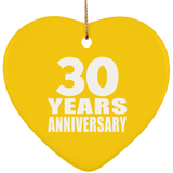 30th Anniversary 30 Years - Heart Ornament