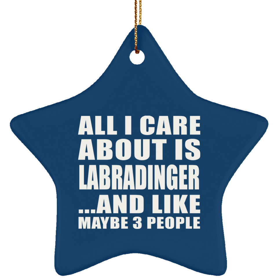 All I Care About Is Labradinger - Star Ornament