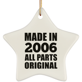 18th Birthday Made in 2006 All Parts Original - Star Ornament