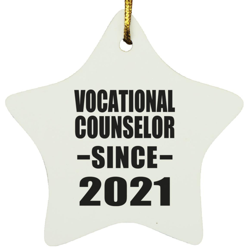 Vocational Counselor Since 2021 - Star Ornament