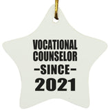 Vocational Counselor Since 2021 - Star Ornament