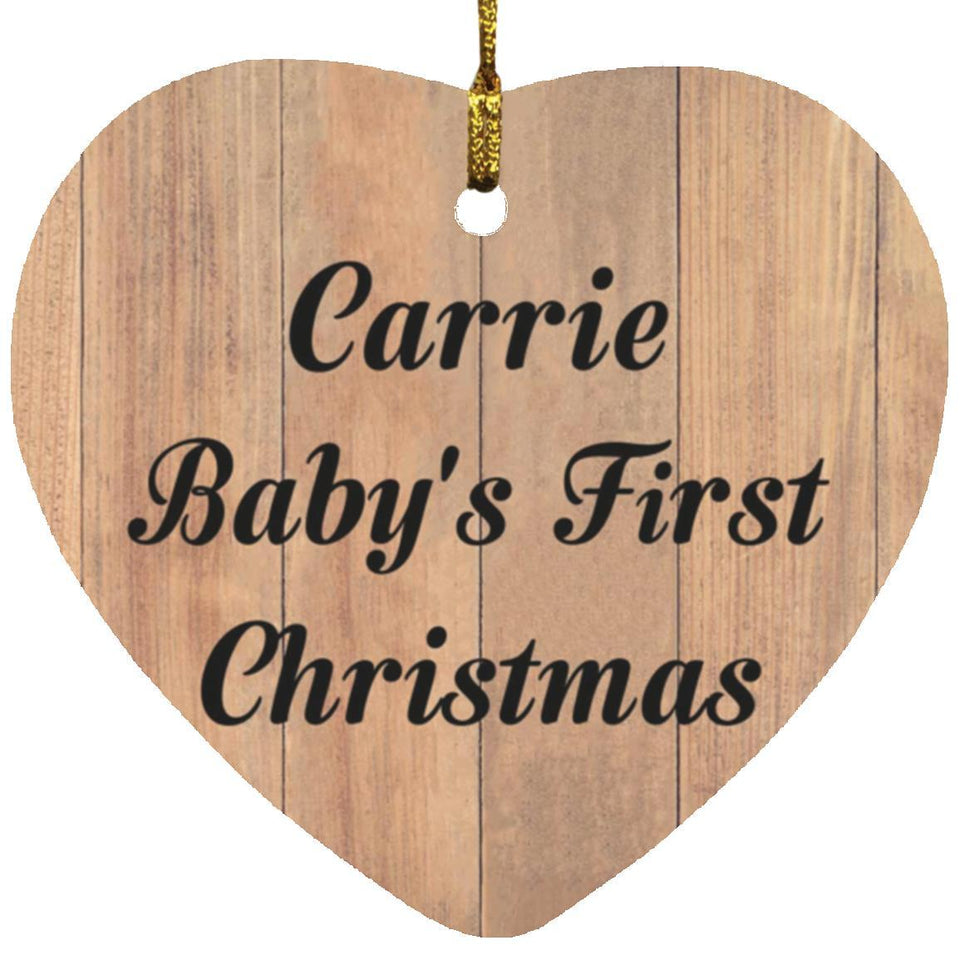 Carrie Baby's First Christmas - Heart Ornament C