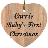 Carrie Baby's First Christmas - Heart Ornament C