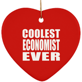 Coolest Economist Ever - Heart Ornament