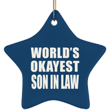World's Okayest Son In Law - Star Ornament