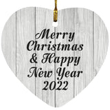 Merry Christmas & Happy New Year 2022 - Heart Ornament F