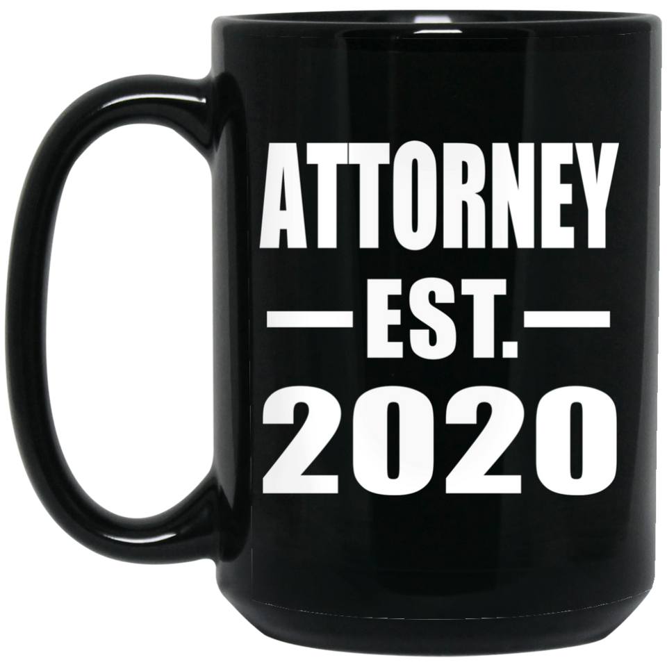 Attorney Established EST. 2020 - 15oz Coffee Mug Black
