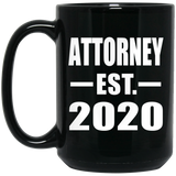 Attorney Established EST. 2020 - 15oz Coffee Mug Black