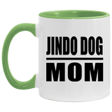 Jindo Dog Mom - 11oz Accent Mug Green