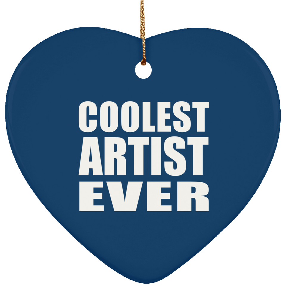 Coolest Artist Ever - Heart Ornament