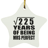 15th Anniversary Square Root of 225 Years of Mrs Perfect - Star Ornament