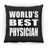 World's Best Physician - Throw Pillow Black