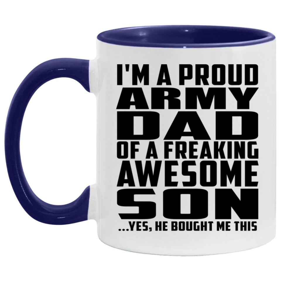 Proud Army Dad Of Awesome Son - 11oz Accent Mug Purple