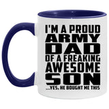 Proud Army Dad Of Awesome Son - 11oz Accent Mug Purple